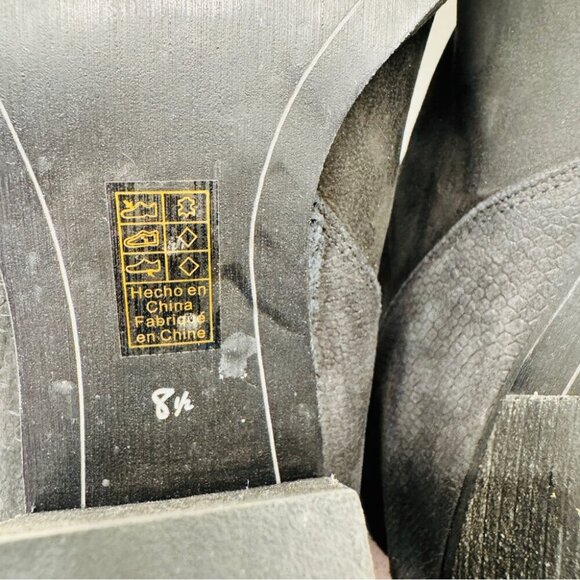 Sam Edelman Macon Booties Black Suede Genuine Leather Heeled Boots Shoes Sz 8.5 - Picture 12 of 15